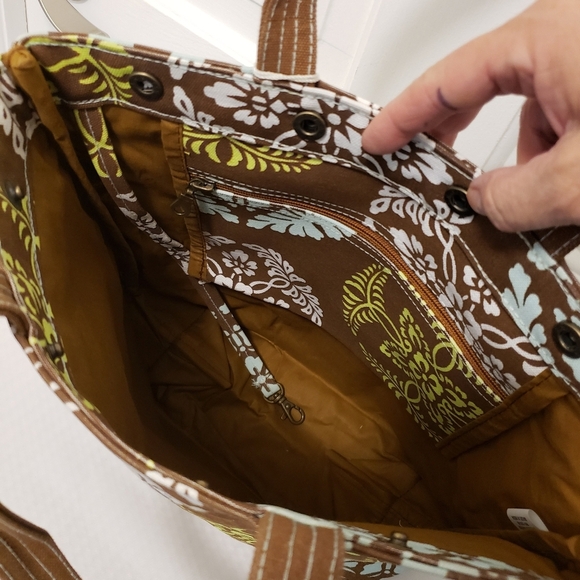 NWT Saltbox Colorful Print Medium Snap Clost Tote, Business, School - Picture 7 of 8